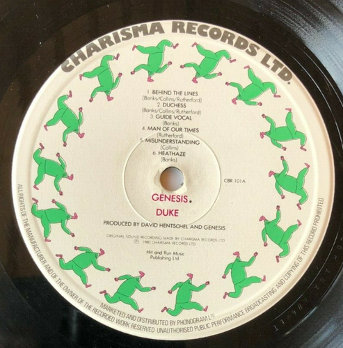 Genesis Duke Vinyl Record CBR 101 Used Phil Collins Gatefold - Imagen 7 de 10