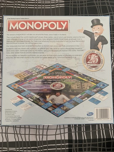 MONOPOLY CONNOISSEURS SCOTLAND LIMITED COLLECTOR'S EDITION (HASBRO) SEALED - Picture 3 of 4