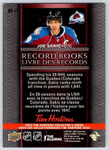Cartes INSERTS hockey Tim Hortons Legends 2023 Upper Deck - à choisir dans la liste - Photo 57 sur 113