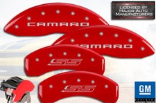 2016-2024 Chevrolet "Camaro SS" Front + Rear Red MGP Brake Disc Caliper Covers