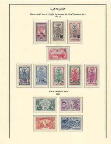 France colonies 1886-1947 MARTINIQUE collection mint & used $ 2080.00 - Picture 8 of 17