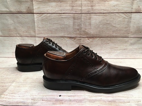 Johnson & Murphy Hecho en Italia Hombres Marrón Zapatos Oxford Talla 8 M - Imagen 4 de 8
