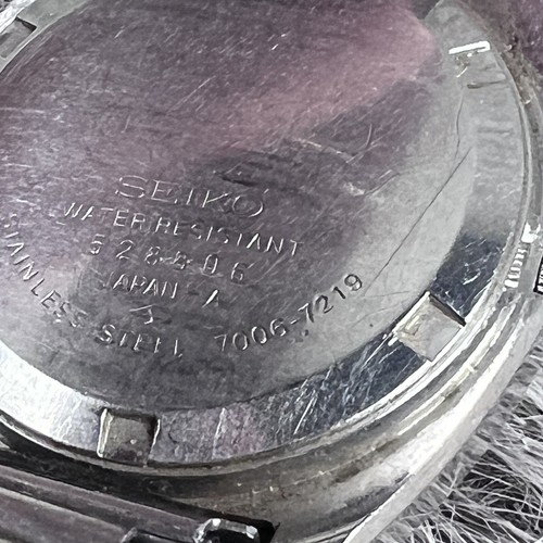 Vintage Seiko Automatic Mechanical Watch 7006-7219 Blue Dial 7006A 36mm WORKS - Bild 16 von 16