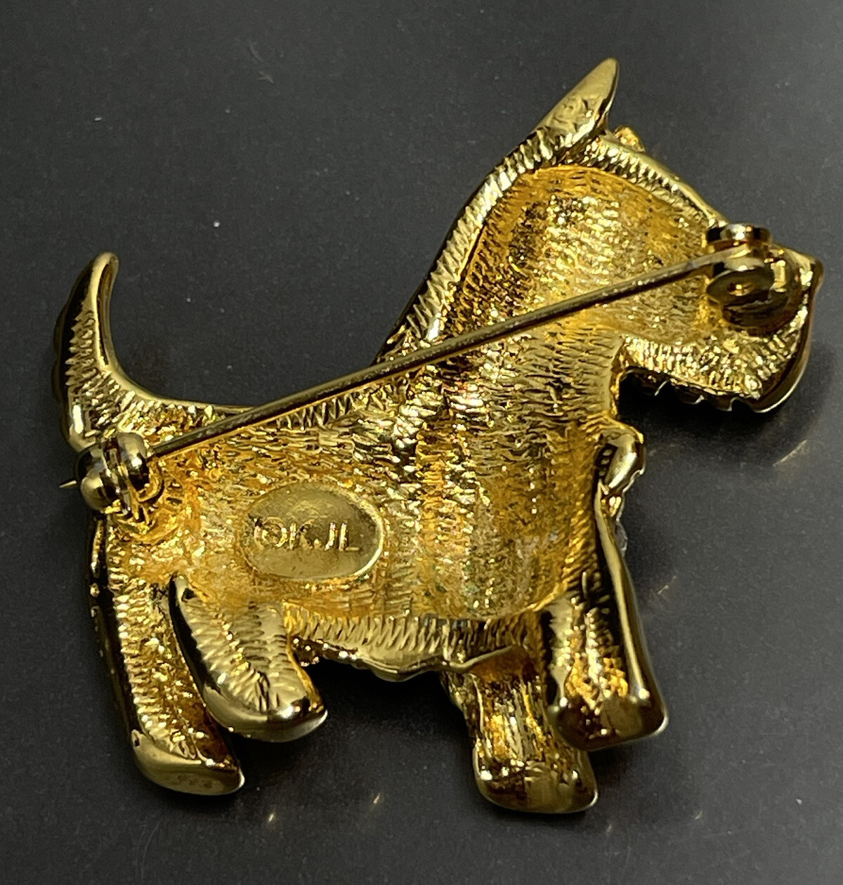 Vtg Kenneth Jay Lane KJL Brooch Scottish Terrier … - image 5