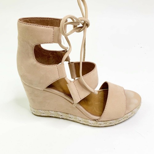 Frye Roberta Ghillie Wedge Suede Sandal