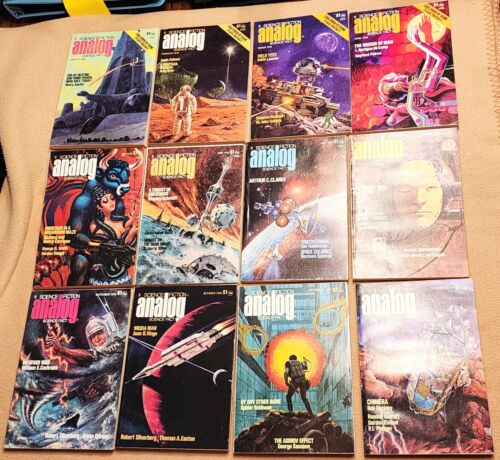 12 1976 Analog Science Fiction Magazine, Complete Year - Great Condition