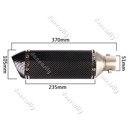 For Kawasaki Ninja ER6N ER650 EX650 2006-2011 Modified Exhaust Tips Muffler Pipe - Picture 12 of 12