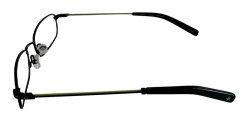 Marco de gafas rectangulares de metal negro Converse para hombre con cable negro. 51mm - Imagen 3 de 10