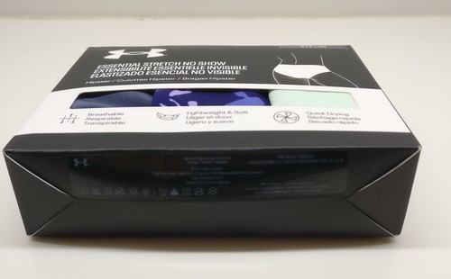 NEW Under Armour Women's UA Essential Stretch 3-Pack No Show Hipster  SIZE SMALL - Picture 5 of 5