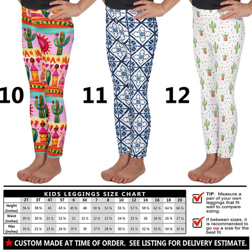 Kids Mexican Leggings #1 - Baby Girls Boys Teens Cinco De Mayo Fiesta Taco Gift - Picture 25 of 29