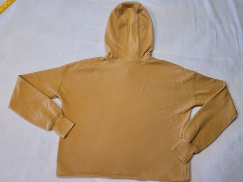 Abercrombie & Fitch Hoodie Womens XSMALL Yellow Pullover Cropped Long Sleeve - Picture 12 of 16
