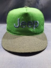 Jeep Logo Hat Green Snapback Baseball Cap - Mopar Collection (00125)