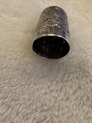 Birmingham Hallmark 1902 H. FOWLER / H.F SOLID STERLING SILVER THIMBLE - Picture 11 of 12