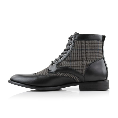 Botas de vestir Ferro Aldo GIDEON para hombre punta de ala dúo-textura a cuadros - Imagen 5 de 17