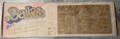 Vintage 1980 DALLAS BARBIE DOLL HORSE with Saddle & Original Box - Picture 8 of 21