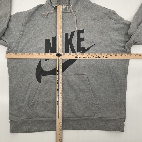 Sudadera con Capucha Nike Años 90 De Colección Y2K Para Hombres XXL Swoosh Spellout Logo Gris - Imagen 5 de 11
