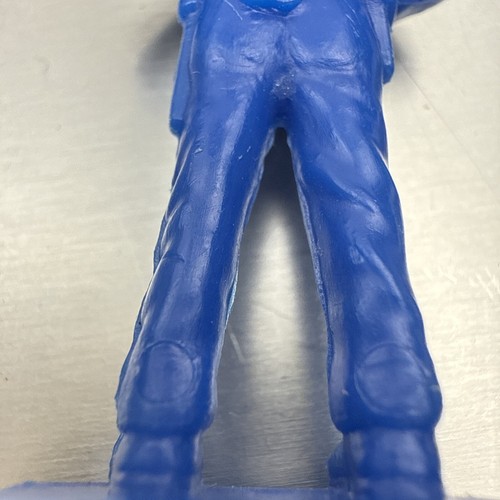 2” Army Men Vintage Cobalt Blue “Police” Figure! Desktop For A Cop! - Picture 5 of 9