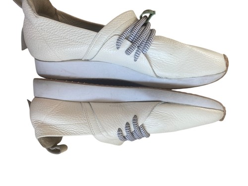 ComunityMade Mateo Women's Italian Leather Slip On Shoes Ivory Color - Picture 2 of 5