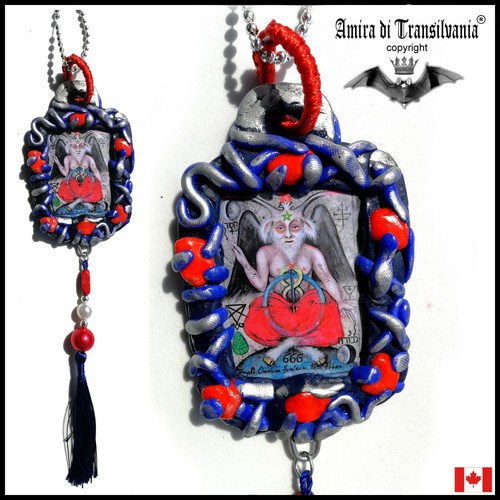 baphomet gothic talisman satanist pendant devil satan amulet lucifer necklaces 2 - Picture 1 of 24