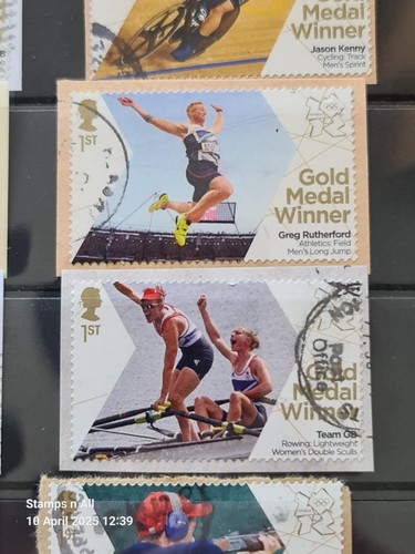 GB London 2012 Gold Medal Winner set of 29 stamps USED #6/444 - Picture 15 of 16