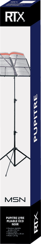 PUPITRE LYRE PLIABLE NOIR ECO RTX MSN - Picture 2 of 2
