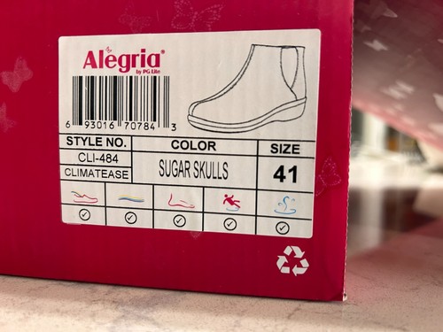 Alegria Climatease Sugar Skulls - Women's Size 10 (Brand New w/ Box - Excellent! - Picture 5 of 6