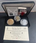 MICHAEL JORDAN BULLS HIGHLAND MINT ELITE 3 COIN PROOF SET /350 .999 SILVER 3 Oz