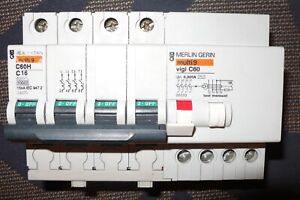 DISJONCTEUR DIFFERENTIEL TETRAPOLAIRE 16A 300mA TRIPHASE+N, MERLIN GERIN PC.15KA