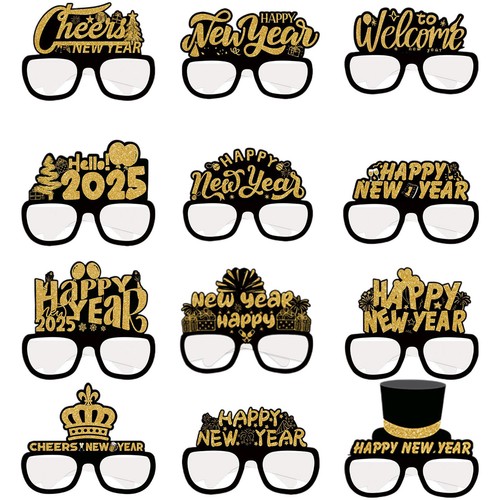 New Years Eve Glasses 2025 Glasses Paper Glasses Frame 6X Pack amazing
