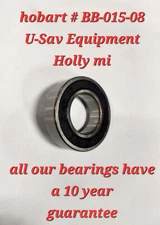 HOBART 2612,2712,2812,2912 KNIFE SHAFT BEARINGS OEM# BB-015-08 M802 V1401