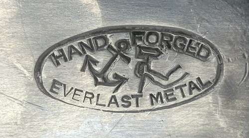 Vintage Everlast handgeschmiedetes Aluminium Serviertablett mit Efeublatt Designs 14 Zoll x 9 Zoll - Bild 11 von 11