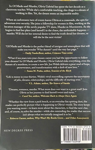 Of Marks and Murder A Novel by Jen Welsh (PB 2022) SIGNED - Picture 2 of 3