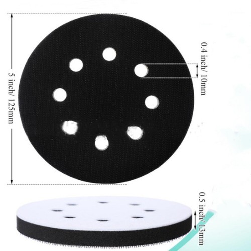 2X 5" (125mm) 8-Hole Soft Sponge Interface Pad For Sanding Pads Hook & Loop - Picture 3 of 4