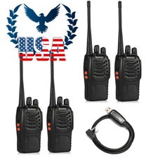 4x Baofeng BF-888s CTCSS 16CH Handheld Amateur Ham Two-way Radio with Cable US