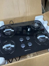 JENN-AIR Black Gas Cook Top CCG4573 Modern Glass 4-Burner  NEW