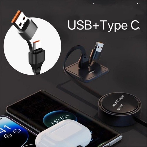 Câble de Charge Voiture 3 en 1 USB vers Type C Charge Rapide PD Stretch pour BMW X3 X5 X7 - Photo 4 sur 8