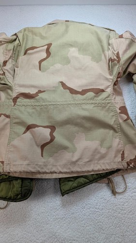 Chaqueta Militar De Colección M65 Como Nueva Chip Camuflada Clima Frío Desierto Talla M Forro Acolchado - Imagen 15 de 15