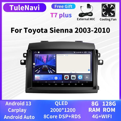 For Toyota Sienna2 XL20 Android CarPlay Screen Car Radio Multimedia Player GPS - Picture 14 of 32