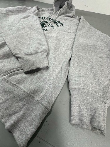 Sudadera con capucha Michigan State Spartans para hombre talla 2XL gris verde bordada deletreada - Imagen 4 de 14