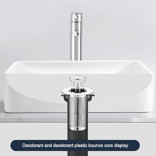 Hair Trap Pop Up Drain Filter Washbasin Bounce Core Bathroom Accessory - Picture 4 of 16