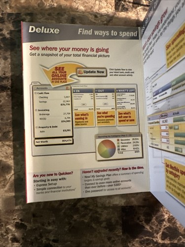 Intuit Quicken Deluxe 2008 For Windows '00/'03/XP/Vista NOT for Win 10/11 - Picture 6 of 10