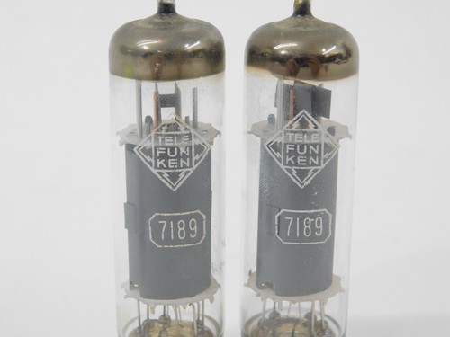 Telefunken 7189 Vintage Gray Plate Audio Tube (matched Pair, test near NOS spec) - Picture 4 of 6