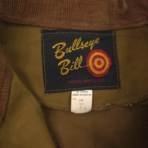 Vintage Bullseye Bill Jacket Mens 34 Brown Canvas Field Hunting Water Repellent image 4