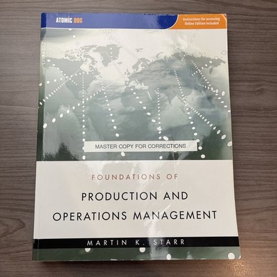 Instructor's Edition Foundations of Production and Operations Management by...