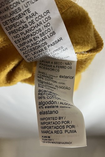 Felpa donna Puma XXL cropped gialla con cappuccio manica lunga girocollo - Foto 3 di 4