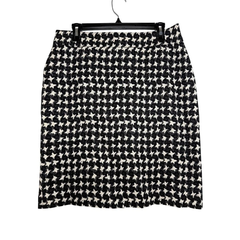Talbots Houndstooth Pencil Skirt Heritage Countryside Prep Straight 12 Petite