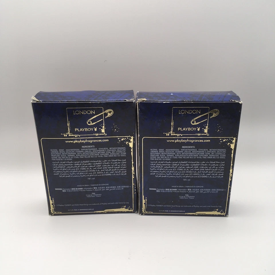 Playboy London by Coty Eau de Toilette Spray for Men, 3.4 fl oz Lot of 2, NIB - Image 2 of 3