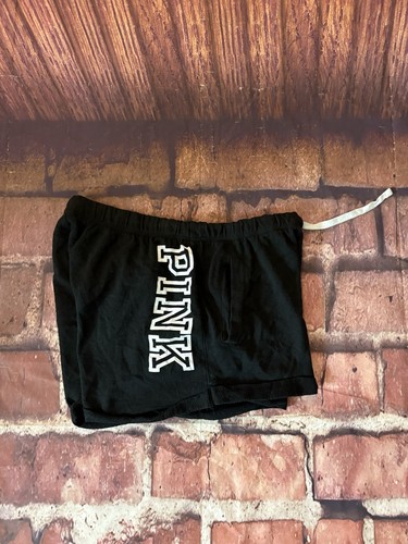 VS PINK Heritage Shorts Women’s Medium Victoria’s Secret Boyfriend Black Logo - Picture 21 of 24
