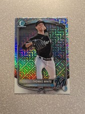 2025 Bowman: Mojo Refractor #BCP-69 Thomas White Miami Marlins Star Prospect!!