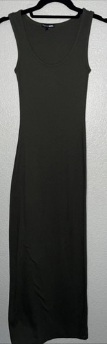 Vestido ajustado acanalado Nova de moda para mujer talla pequeña verde oliva - Imagen 7 de 9